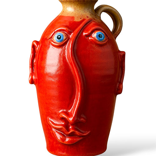 Johnathan Corn 10" Face Jug w/Spider DP5289